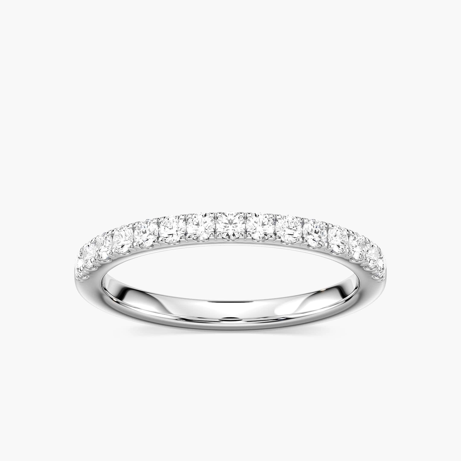 Diamond accented wedding band in recycled 14K white gold made to fit the Venise Engagement Ring | stackable wedding band Diamond accented wedding band in recycled 14K white gold made to fit the Venise Engagement Ring