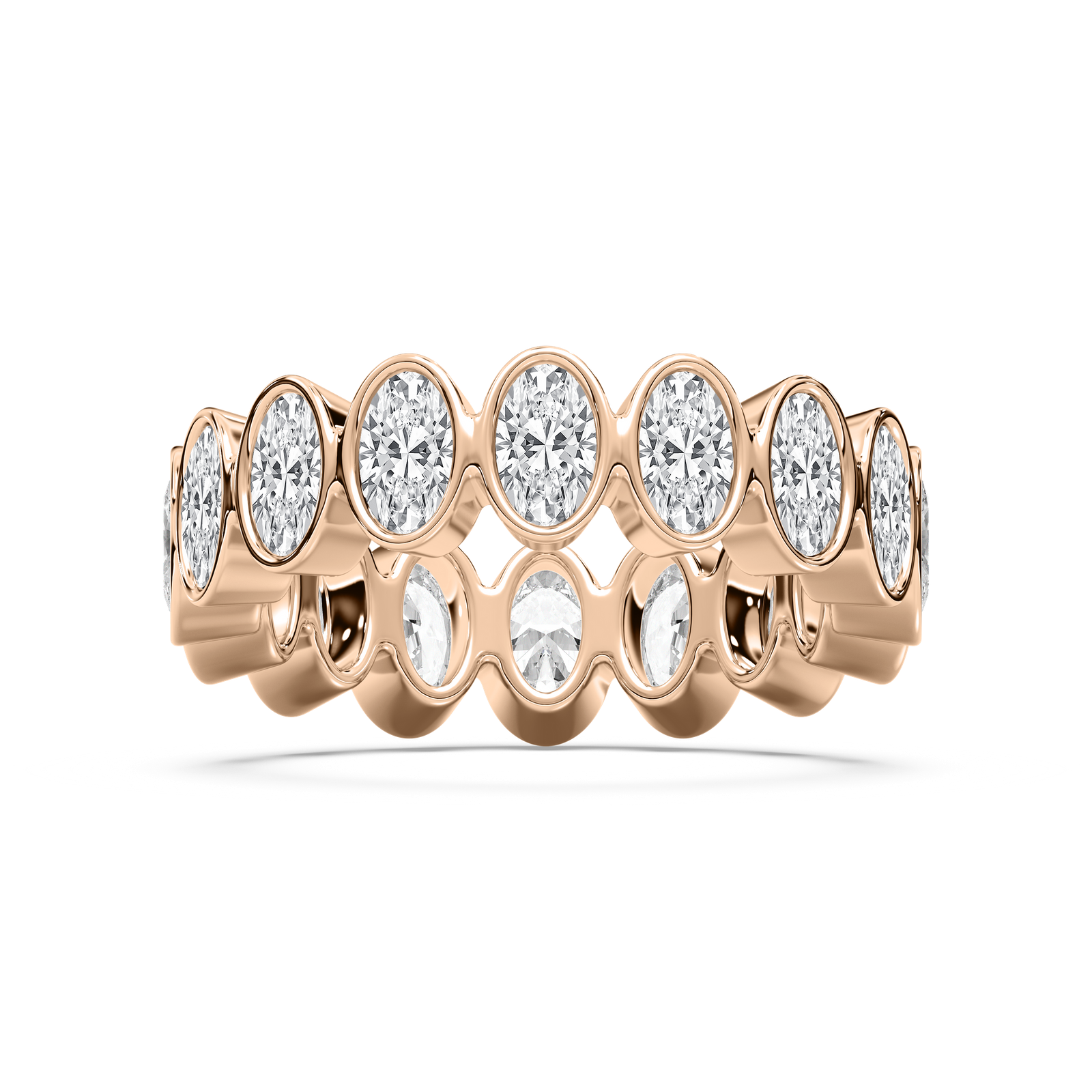 Oaklee 1 ½ ctw Oval Lab Grown Diamond Bezel Set Eternity Band