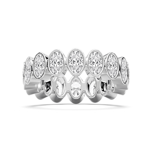 Oaklee 1 ½ ctw Oval Lab Grown Diamond Bezel Set Eternity Band