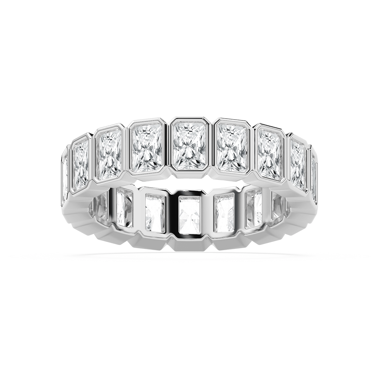 Mila 4 ⅙ ctw Radiant Lab Grown Diamond Bezel Set Eternity Band