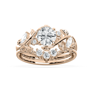 Vintage Floral Twist Bridal Set