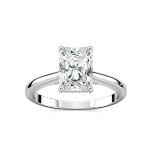 Vivian Radiant Lab Grown Diamond Arch Hidden Halo Engagement Ring