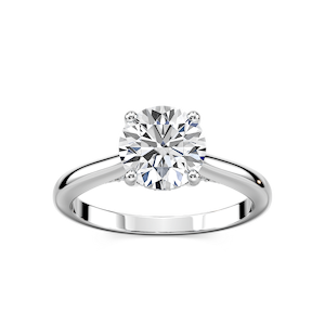 Vivian Round Lab Grown Diamond Arch Hidden Halo Engagement Ring