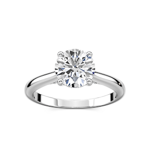 Vivian Round Lab Grown Diamond Arch Hidden Halo Engagement Ring