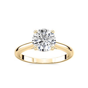 Vivian Round Lab Grown Diamond Arch Hidden Halo Engagement Ring