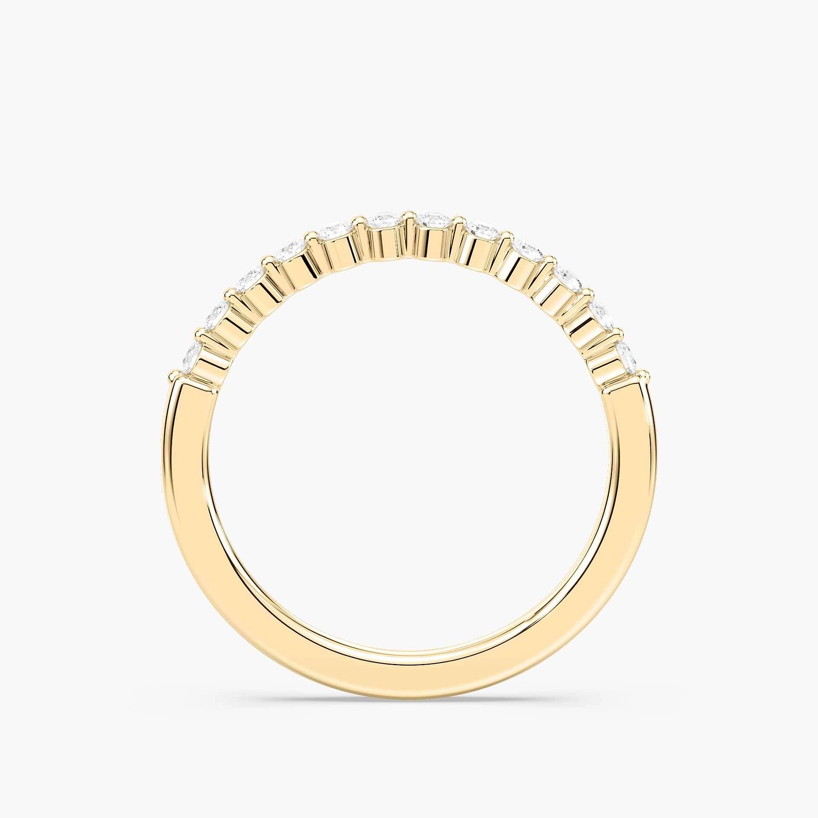 Diamond accented wedding band in recycled 14K rose gold | Diamond accented wedding band in recycled 14K rose gold