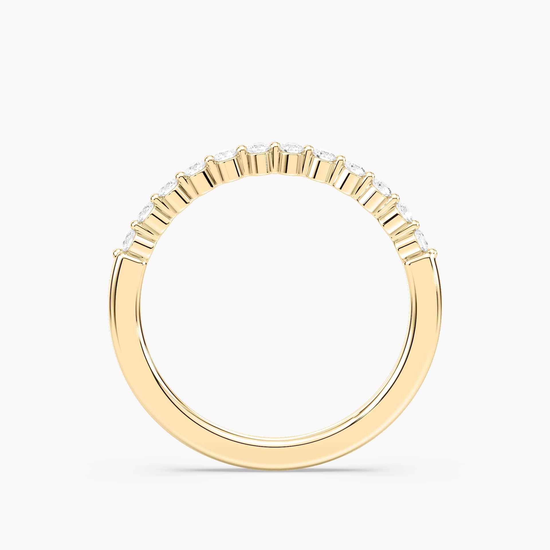 Diamond accented wedding band in recycled 14K rose gold | Diamond accented wedding band in recycled 14K rose gold