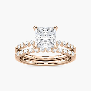 Willow Lab Grown Diamond Shared Prong Wedding Set