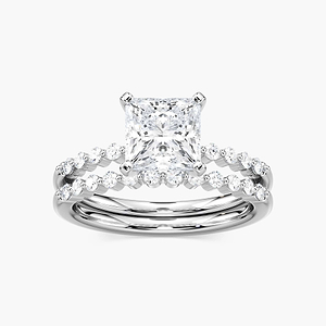Willow Lab Grown Diamond Shared Prong Wedding Set