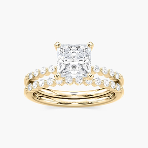 Willow Lab Grown Diamond Shared Prong Wedding Set