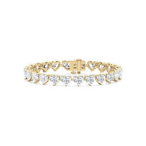 24 ctw Heart Lab Grown Diamond Tennis Bracelet  - 7 Inches