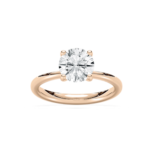 Xoe 2 ctw Round Lab Grown Diamond Tapered Solitaire Engagement Ring