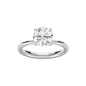 Xoe 2 ctw Round Lab Grown Diamond Tapered Solitaire Engagement Ring