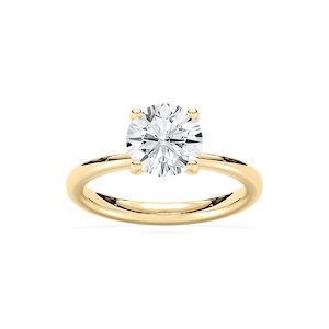 Xoe 2 ctw Round Lab Grown Diamond Tapered Solitaire Engagement Ring