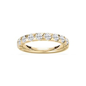 Yasmin 1 ctw Round Lab Grown Diamond 10 Stone Anniversary Band
