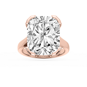 Zoe 16 ctw Cushion Lab Grown Diamond Bezel Prong Side Stone Engagement Ring - Signature Collection