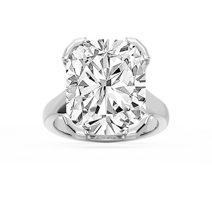 Zoe 16 ctw Cushion Lab Grown Diamond Bezel Prong Side Stone Engagement Ring - Signature Collection