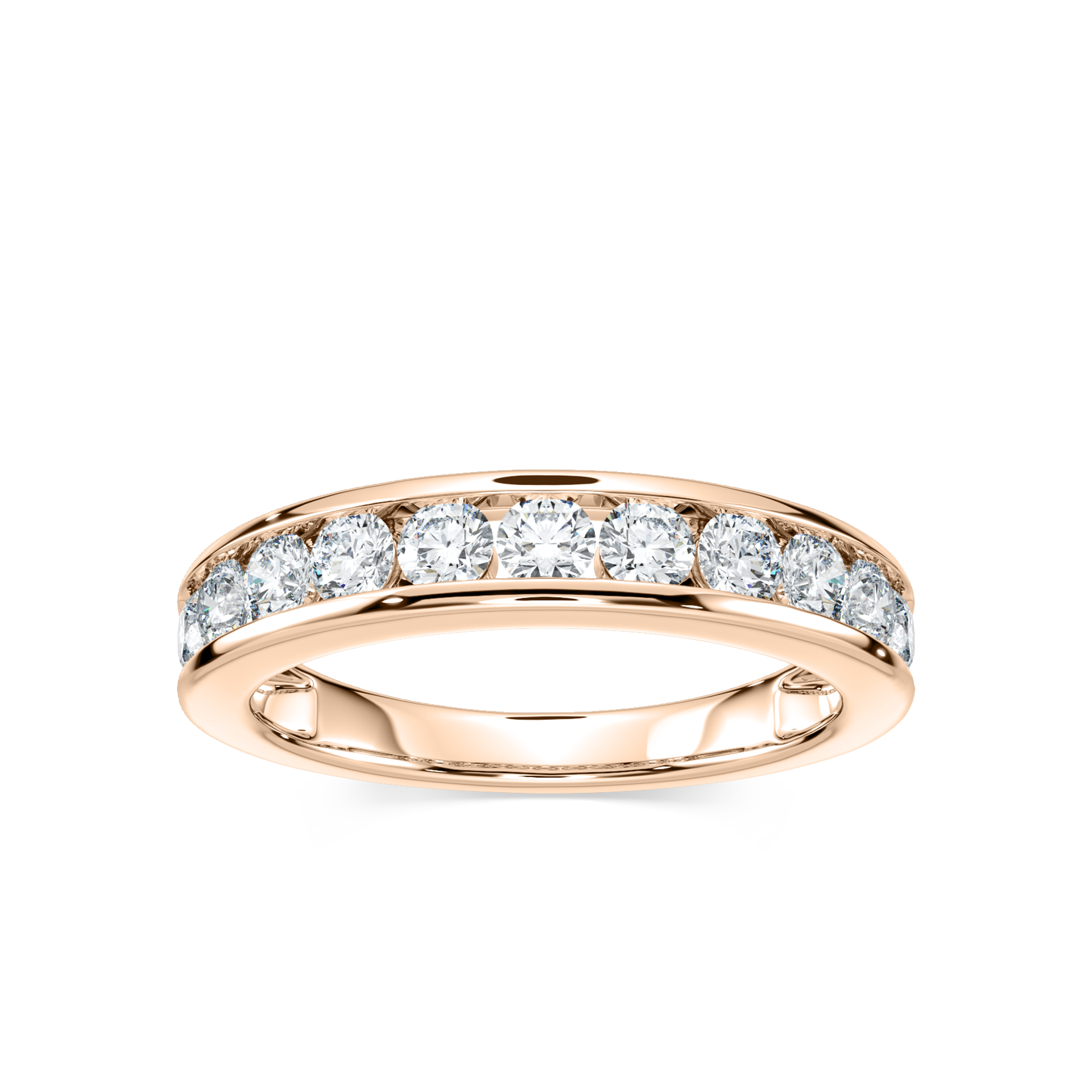 Jace Round Lab Grown Diamond Channel Set Anniversary Band