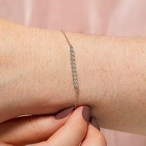  ready to ship bracelet 10 stone lab grown diamond band white gold