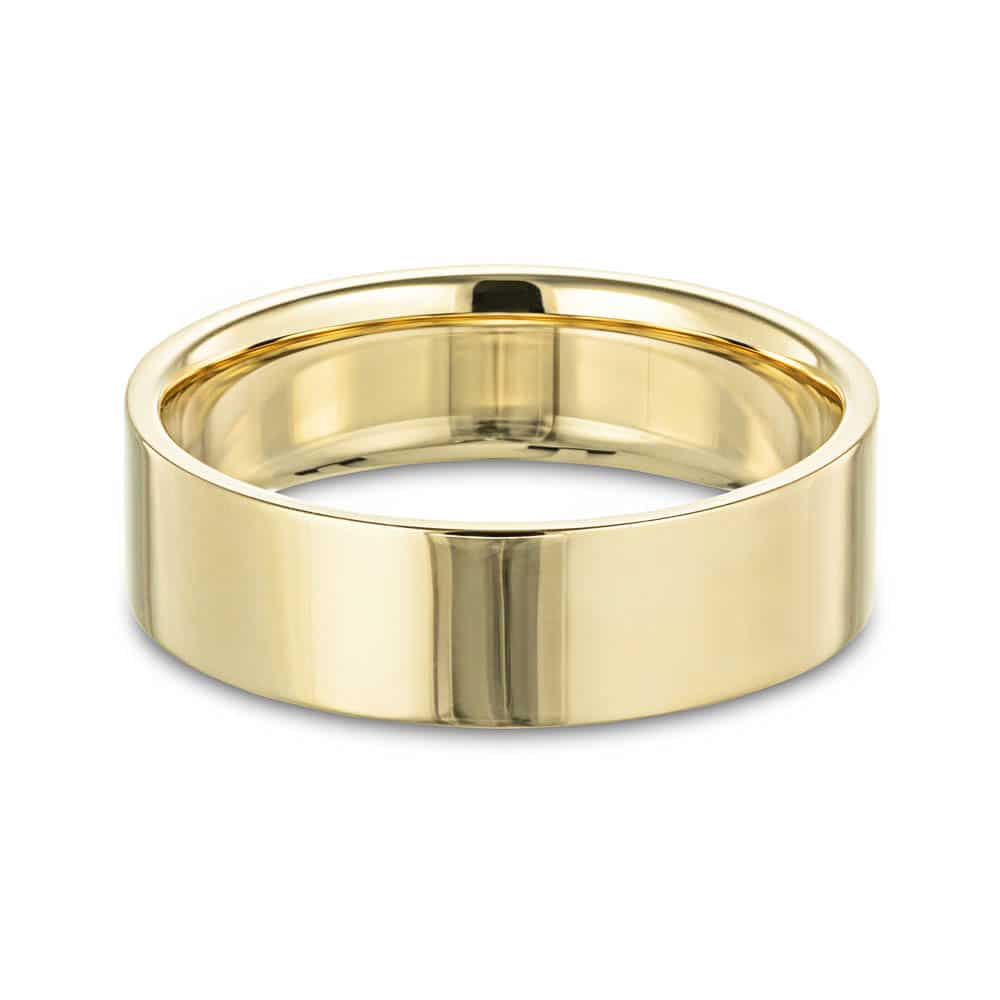 Shown in 8mm with High Polish Finish in 14k Yellow Gold