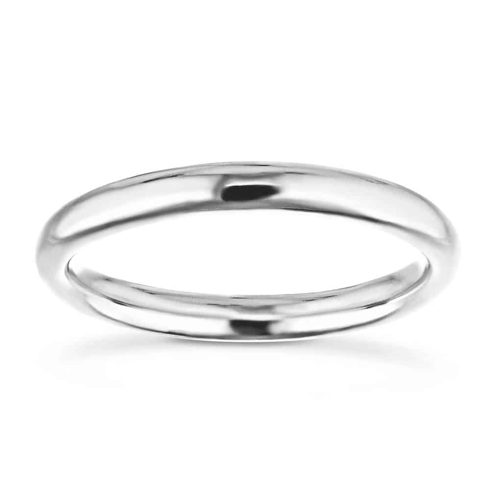 Wedding Band in recycled 14K white gold 