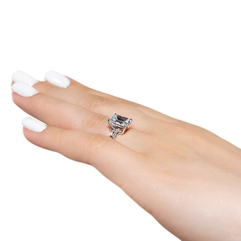 Moissanite - Cherish Three Stone Engagement Ring