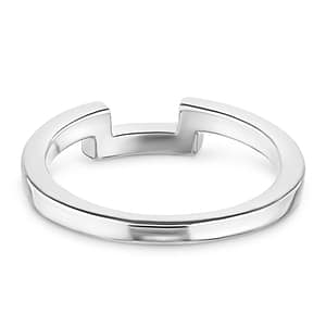  Curved wedding band with accenting diamonds made to fit the Cherish Engagement Ring in recycled 14K white gold