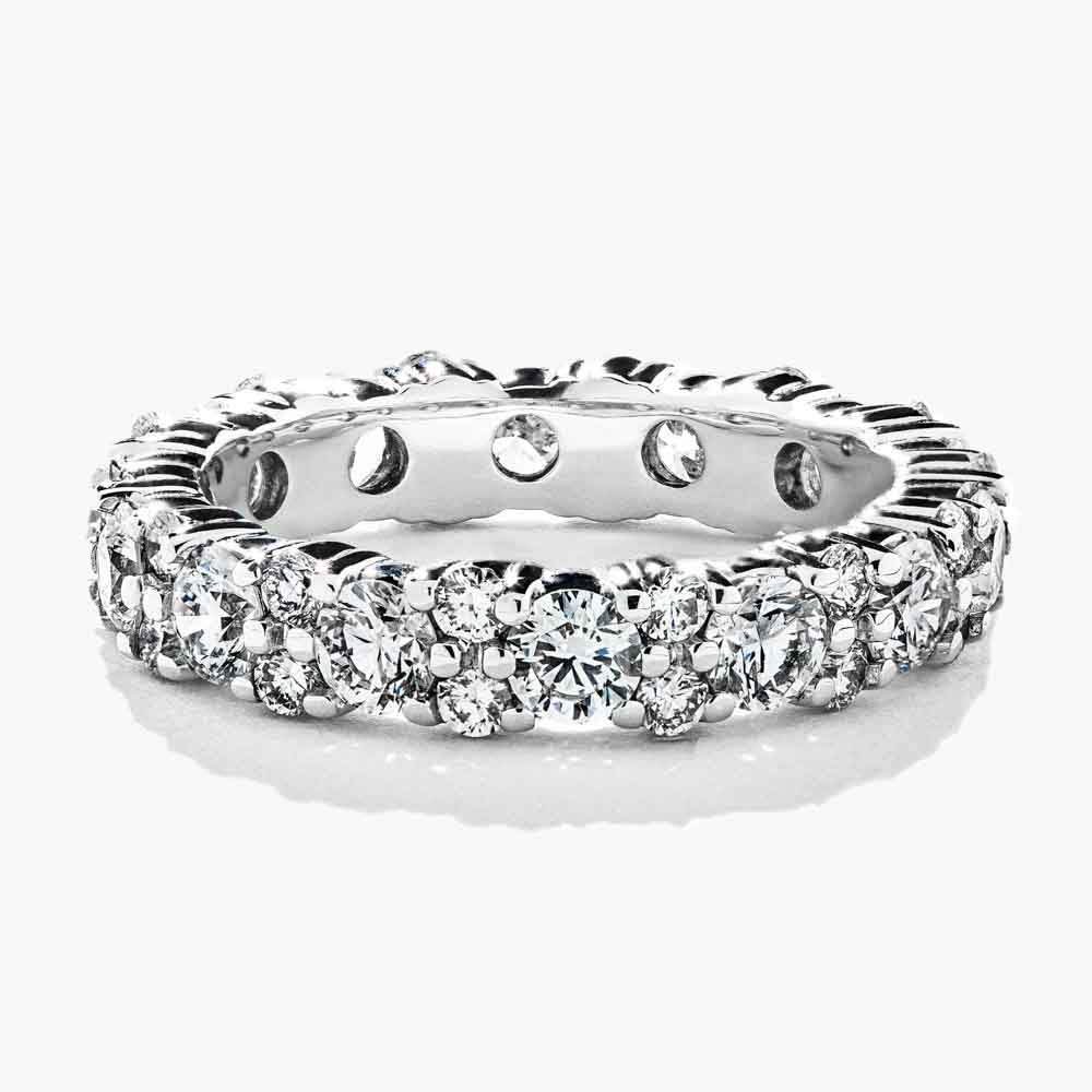 Lab-Grown Diamond eternity band in recycled 14K white gold, set with 2.0ctw Lab Grown Diamonds| Lab-Grown Diamond eternity band in recycled 14K white gold