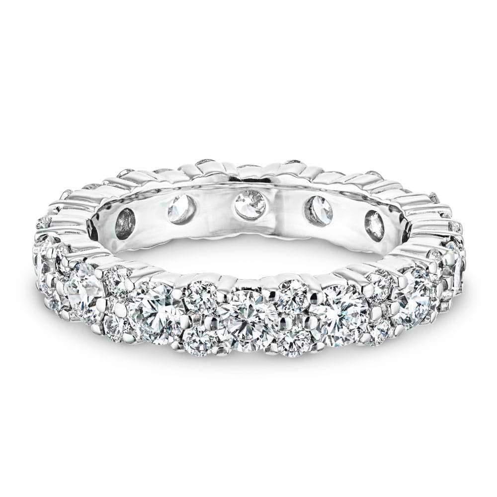 Lab-Grown Diamond eternity band in recycled 14K white gold, set with 2.0ctw Lab Grown Diamonds| Lab-Grown Diamond eternity band in recycled 14K white gold