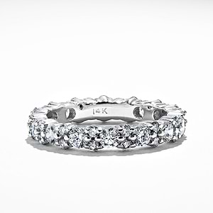  Lab-Grown Diamond eternity band in recycled 14K white gold