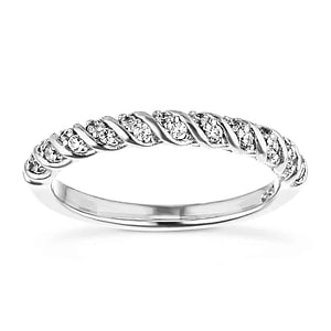  matching wedding band diamond accented recycled 14k white gold