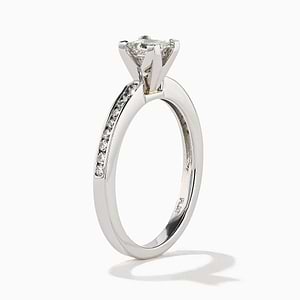 drew engagement ring princess cut lab-grown diamond platinum