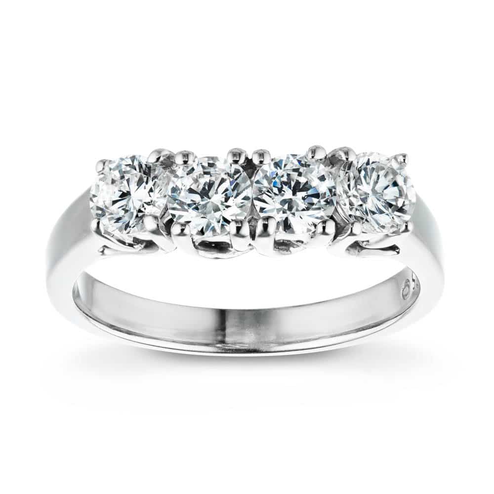 Ellise Wedding Band shown with 1.0ctw Lab-Grown Diamonds in recycled 14K white gold | Ellise wedding band 1.0ctw Lab-Grown Diamonds recycled 14K white gold