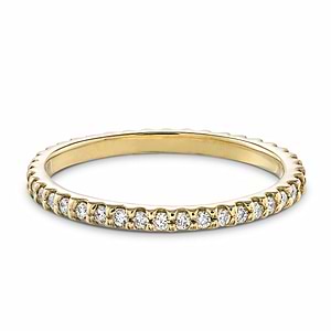 Ready to ship eternity band with 0.33ctw Lab Grown Diamond in 14k Yellow Gold Ring Size 6