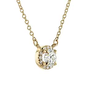  french halo pendant necklace lgd diamond pendant gold