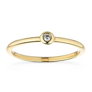  fashion ring Shown with a 0.03ct recycled diamond in recycled 14K yellow gold