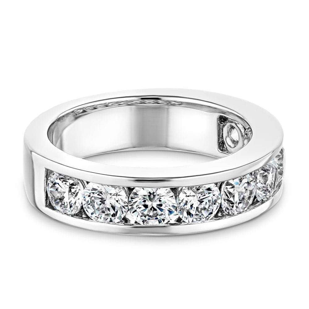 Wedding band with 2.25ctw Diamond Hybrids in recycled 14K white gold | Wedding band with 2.25ctw Diamond Hybrids in recycled 14K white gold