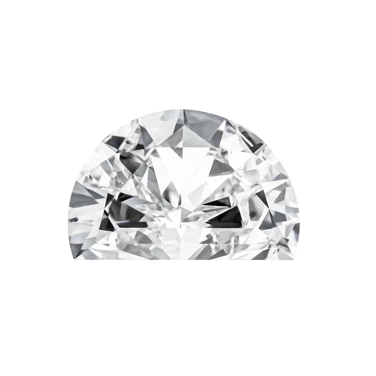 0.50 Carat Half Moon Cut Diamond Hybrid