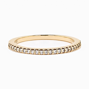  stackable single band lab-grown diamonds 10K rose gold, yellow gold, white gold
