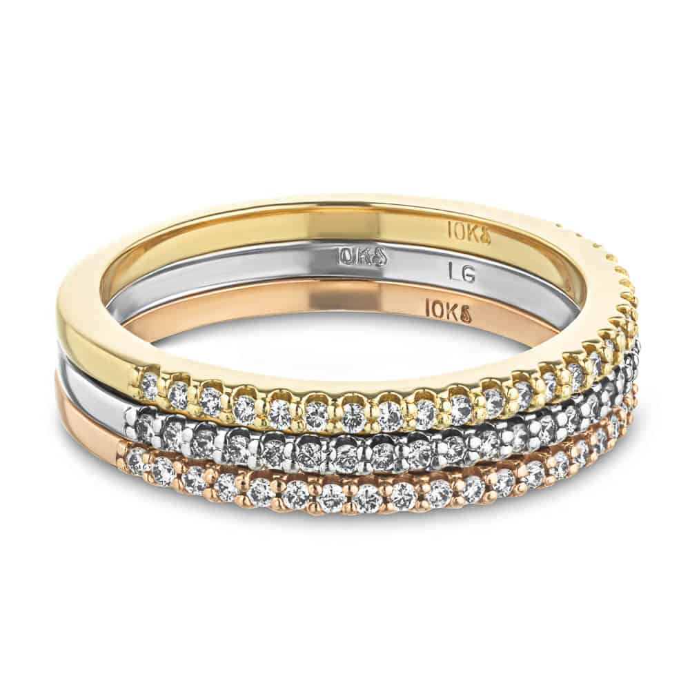  Stackable diamond bands