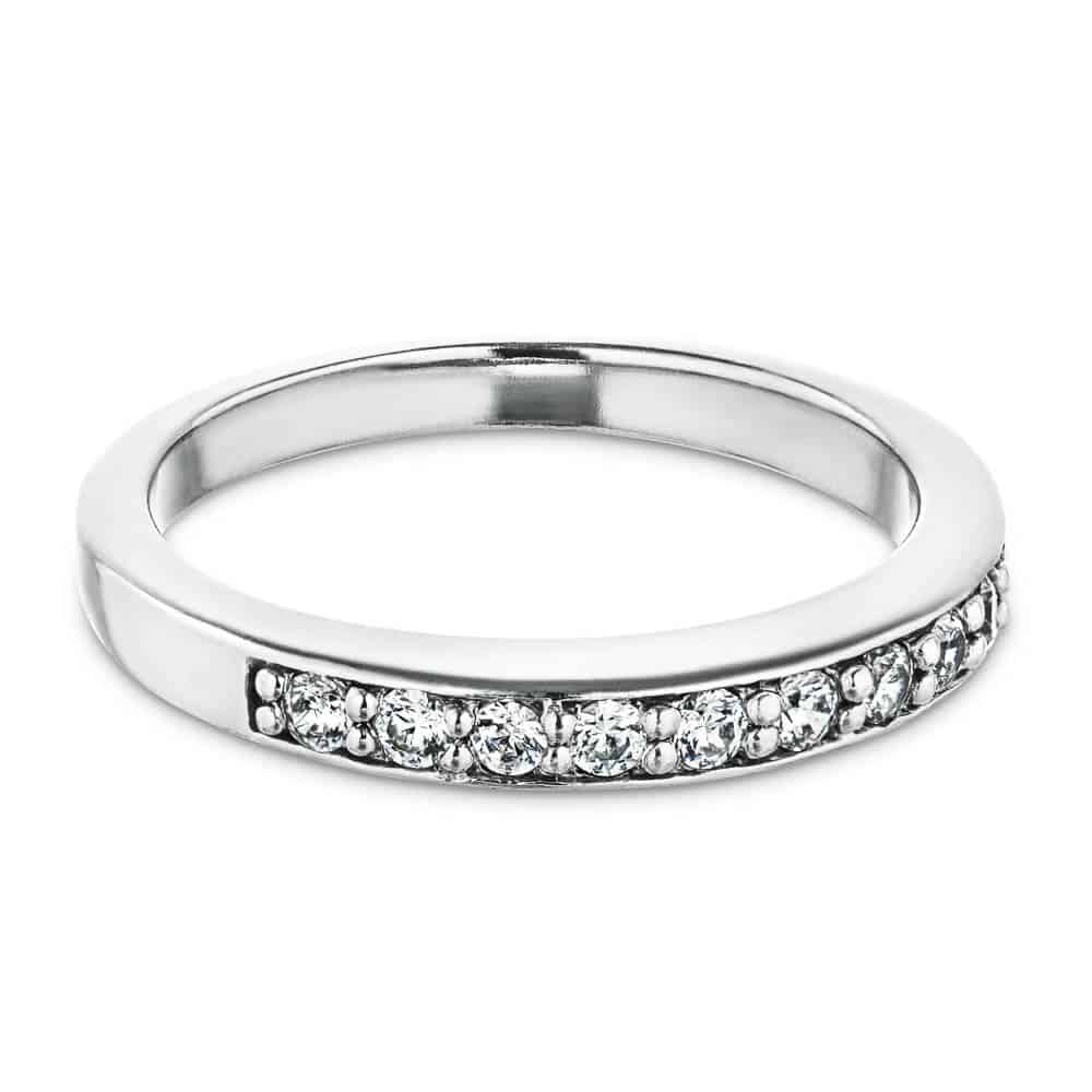 Diamond accented wedding band in recycled 14K white gold | matching wedding band Diamond accented wedding band in recycled 14K white gold