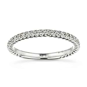  Helix wedding band diamond accented rope detailed recycled 14K white gold