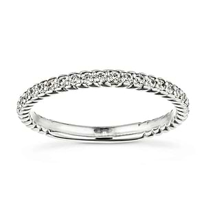  Helix wedding band diamond accented rope detailed recycled 14K white gold