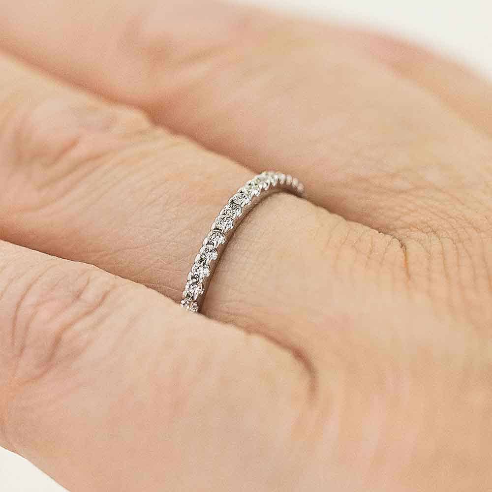 Heroine Accented Wedding Band