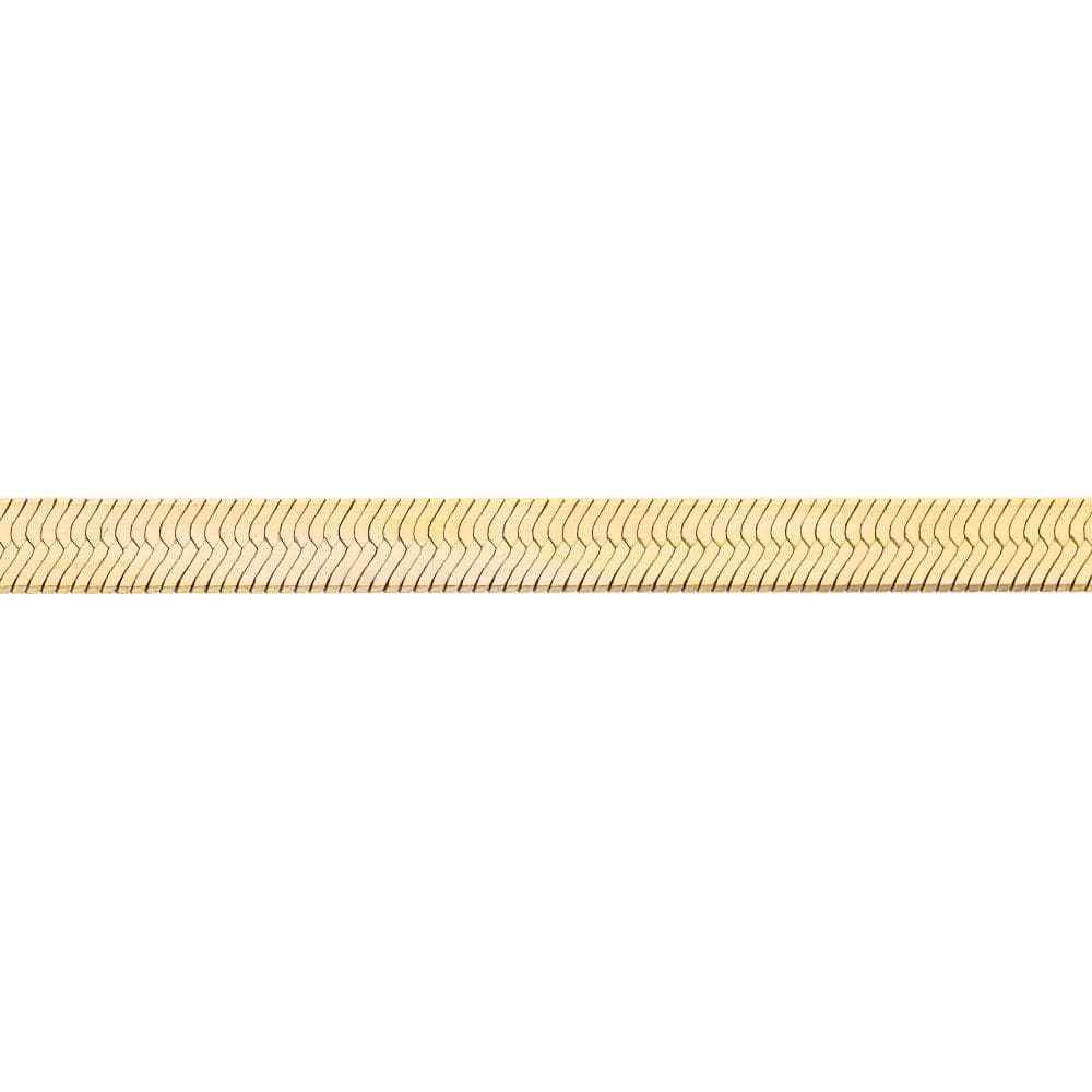 Herringbone Bracelet 7in in 14K Yellow Gold|herringbone bracelet shown in 14k yellow gold metal in 7in chain
