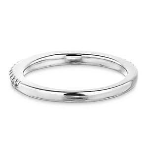  Diamond accented wedding band in recycled 14K white gold