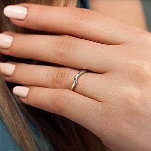  curved solid wedding band to match hoyt engagement ring