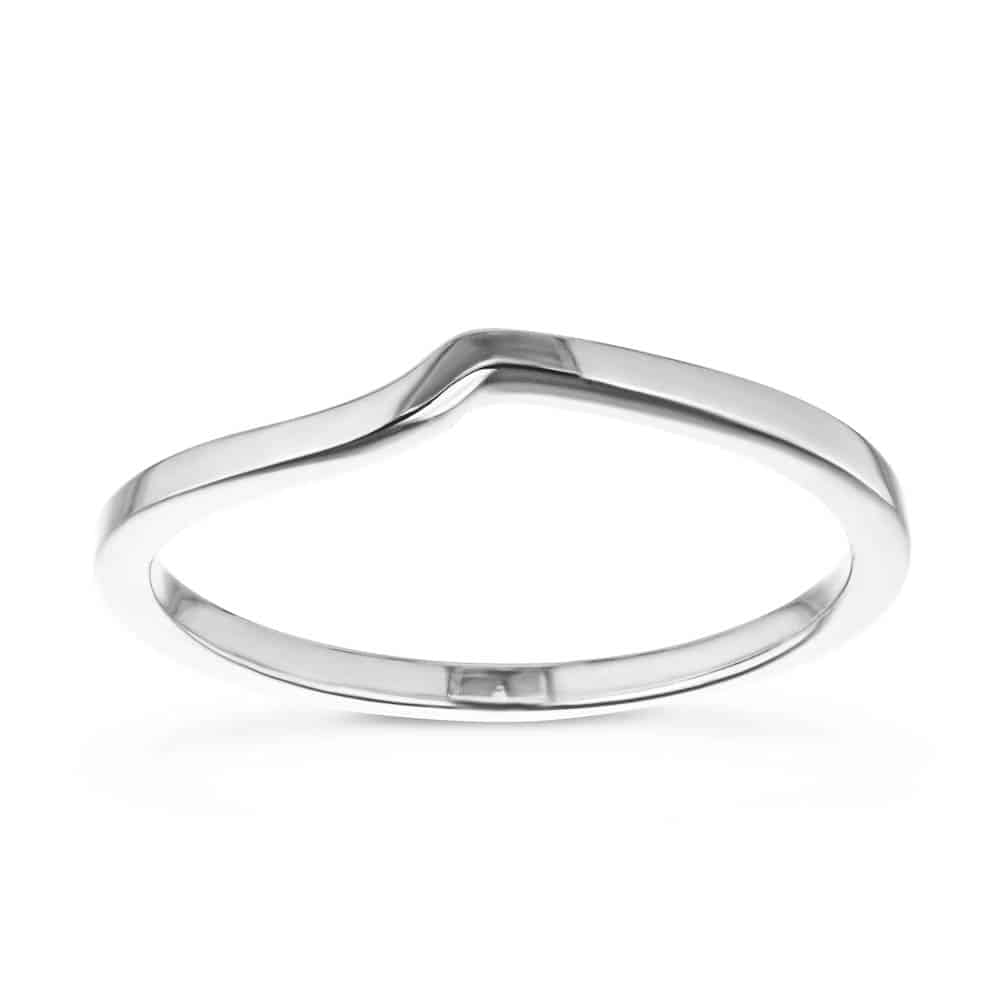 Curved wedding band to fit the Hoyt Engagement | curved solid wedding band to match hoyt engagement ring