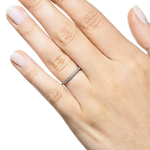  matching wedding band Diamond accented wedding band in recycled 14K white gold