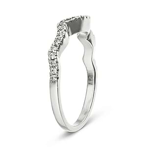  Curved diamond accented wedding band made to fit the Infinity Engagement ring